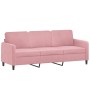 Juego de sofás con cojines 2 piezas terciopelo rosa de , Sofás - Ref: Foro24-3202037, Precio: 592,79 €, Descuento: %