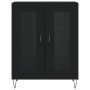 Aparador alto madera contrachapada negro 69,5x34x180 cm de , Aparadores - Ref: Foro24-3198066, Precio: 170,43 €, Descuento: %