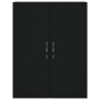 Aparador alto madera contrachapada negro 69,5x34x180 cm de , Aparadores - Ref: Foro24-3198098, Precio: 176,79 €, Descuento: %
