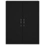 Aparador alto madera contrachapada negro 69,5x34x180 cm de , Aparadores - Ref: Foro24-3198114, Precio: 138,29 €, Descuento: %