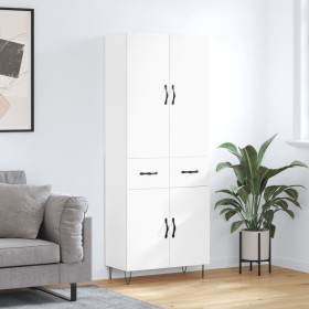 Aparador alto madera contrachapada blanco 69,5x34x180 cm de , Aparadores - Ref: Foro24-3198177, Precio: 183,96 €, Descuento: %