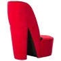 Sillón con forma de zapato de tacón terciopelo rojo en Sillones | Comprar online en Foru.es