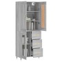 Aparador alto madera contrachapada gris sonoma 69,5x34x180 cm de , Aparadores - Ref: Foro24-3199927, Precio: 171,71 €, Descue...