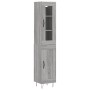 Aparador alto madera contrachapada gris Sonoma 34,5x34x180 cm de , Aparadores - Ref: Foro24-3199527, Precio: 107,99 €, Descue...