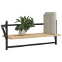 Estantes de pared con barras 2 uds roble Sonoma 65x25x30 cm de , Estantes y estanterías - Ref: Foro24-836244, Precio: 30,82 €...
