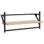Estantes de pared con barras 2 uds roble Sonoma 65x25x30 cm de , Estantes y estanterías - Ref: Foro24-836244, Precio: 30,82 €...