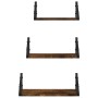 Estantes de pared 3 pzas madera de ingeniería roble ahumado de , Estantes y estanterías - Ref: Foro24-836320, Precio: 26,72 €...