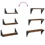 Estantes de pared 3 pzas madera de ingeniería roble ahumado de , Estantes y estanterías - Ref: Foro24-836320, Precio: 26,72 €...