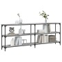Mesa consola madera de ingeniería gris Sonoma 200x29x75 cm de , Mesas auxiliares - Ref: Foro24-834113, Precio: 93,55 €, Descu...
