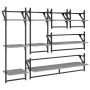 Estantes pared con barras 6 pzas madera ingeniería gris Sonoma de , Estantes y estanterías - Ref: Foro24-836271, Precio: 71,2...
