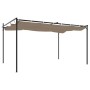 Pérgola con cubierta retráctil gris taupe 395x292x230 cm de , Carpas y cenadores - Ref: Foro24-360118, Precio: 288,68 €, Desc...