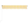 Toldo automático LED sensor de viento amarillo blanco 450x350cm de vidaXL, Toldos - Ref: Foro24-3069013, Precio: 716,79 €, De...