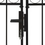 Cancela de valla doble puerta con arco acero negro 300x200 cm de , Puertas de jardín - Ref: Foro24-146341, Precio: 513,23 €, ...