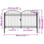 Cancela de valla doble puerta con arco acero negro 300x200 cm de , Puertas de jardín - Ref: Foro24-146341, Precio: 513,23 €, ...