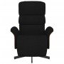 Sillón reclinable con reposapiés tela negra de , Sillones - Ref: Foro24-356603, Precio: 235,87 €, Descuento: %