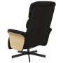 Sillón reclinable con reposapiés tela negra de , Sillones - Ref: Foro24-356603, Precio: 235,87 €, Descuento: %