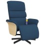 Sillón reclinable de masaje con reposapiés tela azul de , Sillones - Ref: Foro24-356620, Precio: 227,09 €, Descuento: %