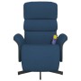 Sillón reclinable de masaje con reposapiés tela azul de , Sillones - Ref: Foro24-356620, Precio: 227,09 €, Descuento: %