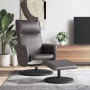 Sillón reclinable con reposapiés cuero sintético gris de , Sillones - Ref: Foro24-356551, Precio: 165,75 €, Descuento: %