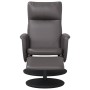 Sillón reclinable con reposapiés cuero sintético gris de , Sillones - Ref: Foro24-356551, Precio: 165,75 €, Descuento: %