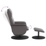 Sillón reclinable con reposapiés cuero sintético gris de , Sillones - Ref: Foro24-356551, Precio: 165,75 €, Descuento: %