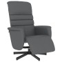 Sillón reclinable con reposapiés cuero sintético gris de , Sillones - Ref: Foro24-356706, Precio: 215,23 €, Descuento: %