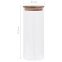 Tarros de almacenaje con tapa de bambú 6 unidades 1000 ml de vidaXL, Botes de galletas - Ref: Foro24-150696, Precio: 37,10 €,...