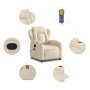 Sillón de masaje reclinable de tela crema de , Sillones - Ref: Foro24-372424, Precio: 274,26 €, Descuento: %