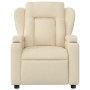 Sillón de masaje reclinable de tela crema de , Sillones - Ref: Foro24-372424, Precio: 274,26 €, Descuento: %