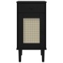 Mesita noche SENJA aspecto ratán madera pino negro 40x35x80 cm de , Mesitas de noche - Ref: Foro24-358018, Precio: 80,33 €, D...