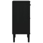 Mesita noche SENJA aspecto ratán madera pino negro 40x35x80 cm de , Mesitas de noche - Ref: Foro24-358018, Precio: 80,33 €, D...