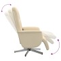 Sillón reclinable de masaje con reposapiés tela color crema de , Sillones - Ref: Foro24-356579, Precio: 235,88 €, Descuento: %