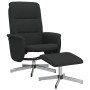 Sillón reclinable con reposapiés tela negro de , Sillones - Ref: Foro24-356572, Precio: 160,99 €, Descuento: %
