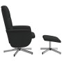Sillón reclinable con reposapiés tela negro de , Sillones - Ref: Foro24-356572, Precio: 160,99 €, Descuento: %
