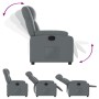 Sillón reclinable de cuero sintético gris de , Sillones - Ref: Foro24-373525, Precio: 248,04 €, Descuento: %