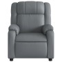 Sillón reclinable de cuero sintético gris de , Sillones - Ref: Foro24-373525, Precio: 248,04 €, Descuento: %