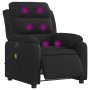 Sillón reclinable de masaje eléctrico tela negro de , Sillones - Ref: Foro24-3204970, Precio: 285,04 €, Descuento: %