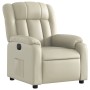 Sillón reclinable eléctrico de cuero sintético crema de , Sillones - Ref: Foro24-3205251, Precio: 299,67 €, Descuento: %