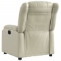 Sillón reclinable eléctrico de cuero sintético crema de , Sillones - Ref: Foro24-3205251, Precio: 299,67 €, Descuento: %