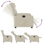 Sillón reclinable eléctrico de cuero sintético crema de , Sillones - Ref: Foro24-3205251, Precio: 299,67 €, Descuento: %