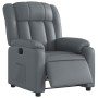 Sillón reclinable eléctrico de cuero sintético gris de , Sillones - Ref: Foro24-3205253, Precio: 256,01 €, Descuento: %