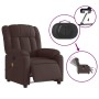 Sillón reclinable de masaje eléctrico tela marrón oscuro de , Sillones - Ref: Foro24-3205309, Precio: 280,09 €, Descuento: %