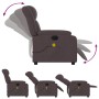Sillón reclinable de masaje eléctrico tela marrón oscuro de , Sillones - Ref: Foro24-3205309, Precio: 280,09 €, Descuento: %