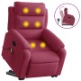 Sillón reclinable de masaje elevable terciopelo rojo tinto de , Sillones - Ref: Foro24-3205108, Precio: 346,02 €, Descuento: %