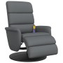 Sillón reclinable de masaje con reposapiés cuero sintético gris de , Sillones - Ref: Foro24-356727, Precio: 232,13 €, Descuen...