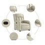 Sillón reclinable elevable eléctrico de cuero sintético crema de , Sillones - Ref: Foro24-3205279, Precio: 381,38 €, Descuent...