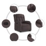 Sillón reclinable elevable tela marrón oscuro de , Sillones - Ref: Foro24-3205321, Precio: 292,94 €, Descuento: %