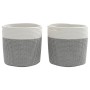 Cestas de almacenaje 2 uds algodón gris y blanco Ø28x18 cm de , Cestas - Ref: Foro24-358458, Precio: 29,37 €, Descuento: %