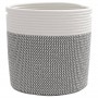 Cestas de almacenaje 2 uds algodón gris y blanco Ø28x18 cm de , Cestas - Ref: Foro24-358458, Precio: 29,37 €, Descuento: %