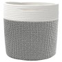 Cestas de almacenaje 2 uds algodón gris y blanco Ø28x18 cm de , Cestas - Ref: Foro24-358458, Precio: 29,37 €, Descuento: %